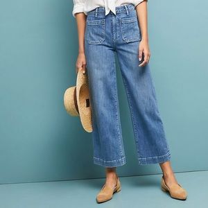 Wide leg Paige Cropped Jeans